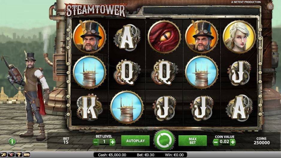 Steamtower videoslot