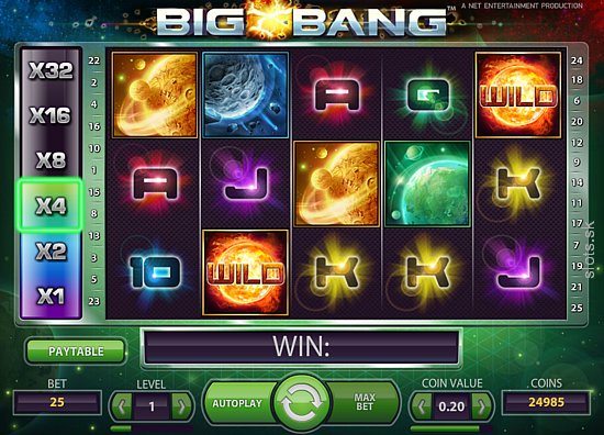 Big Bang videoslot