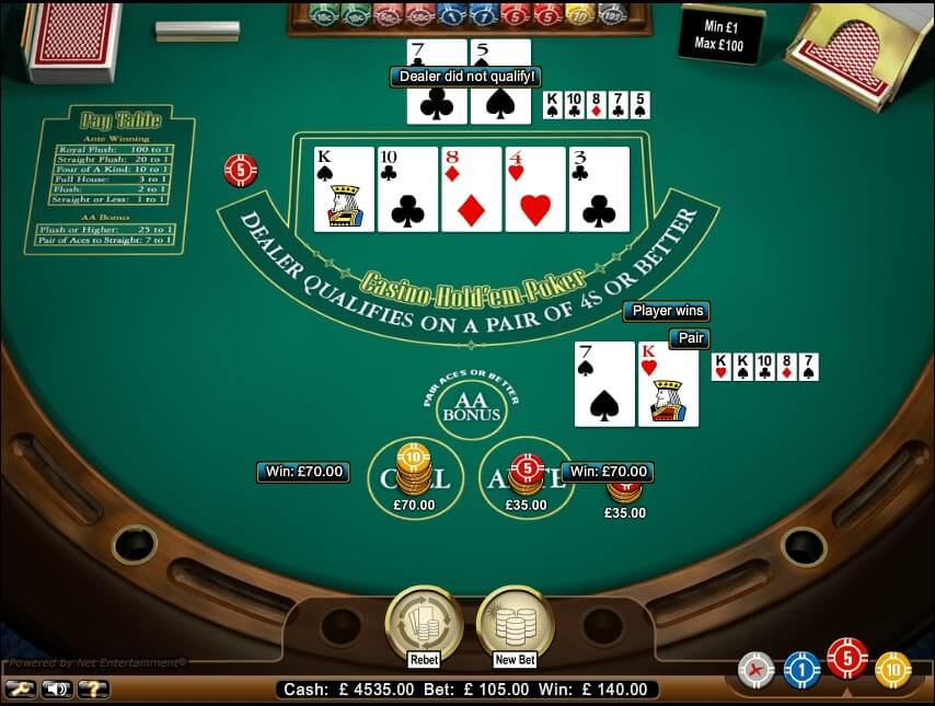 Casino Holdem poker
