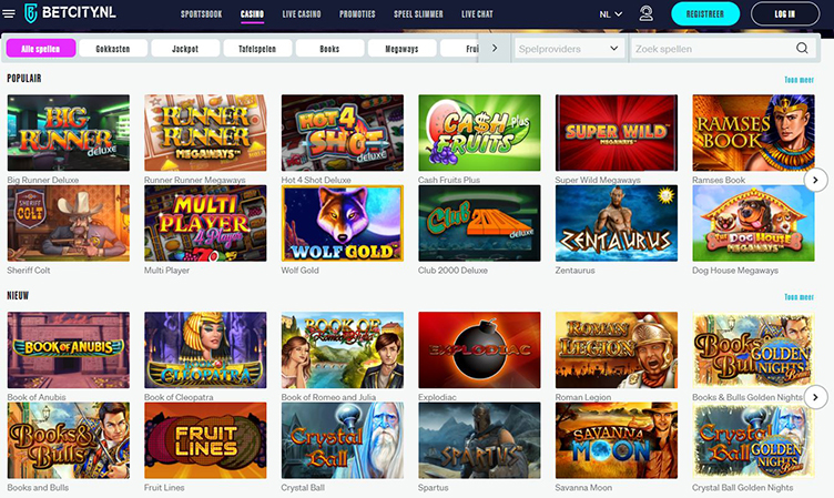 BetCity casino games