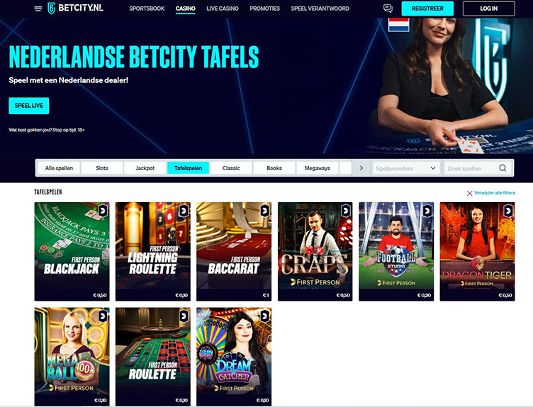 BetCity live casino games
