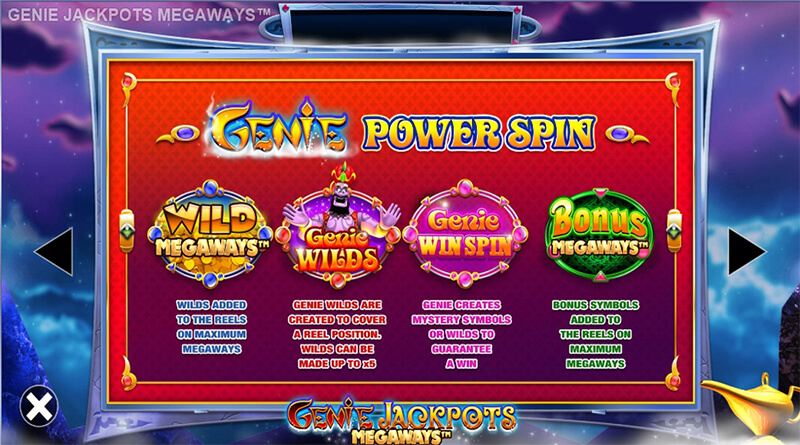 Genie Jackpots Megaways power spin