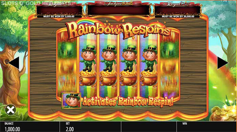 Slots O' Gold Megaways respins