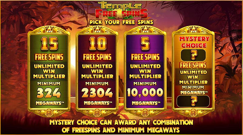 Temple of Treasure Megaways extra bonus