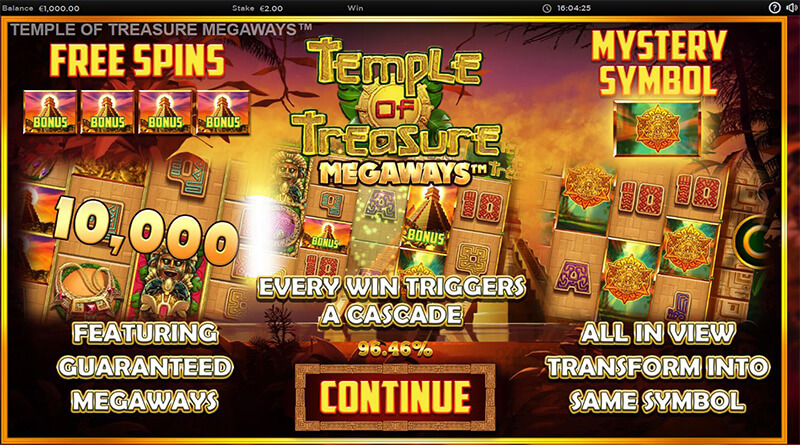 Temple of Treasure Megaways features