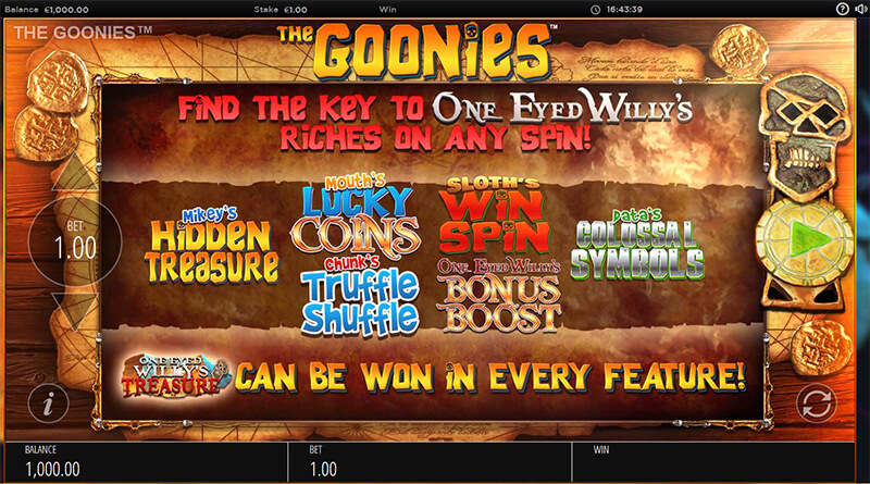 The Goonies features