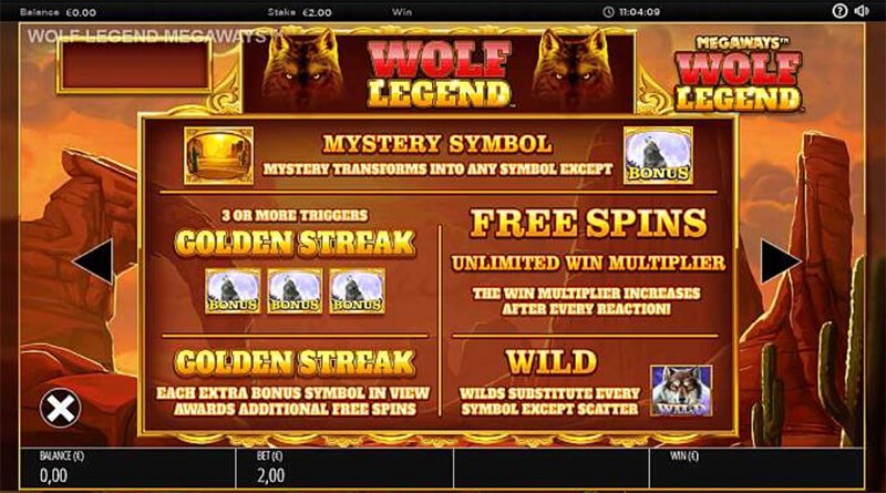 Wolf Legend Megaways speluitleg