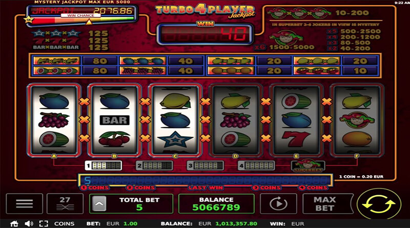 Turbo 4 player jackpot