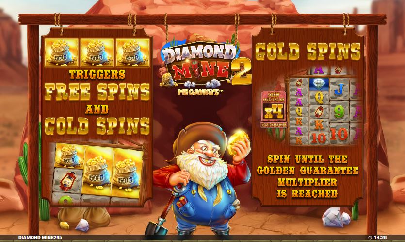 Diamond Mine Megaways 2 features