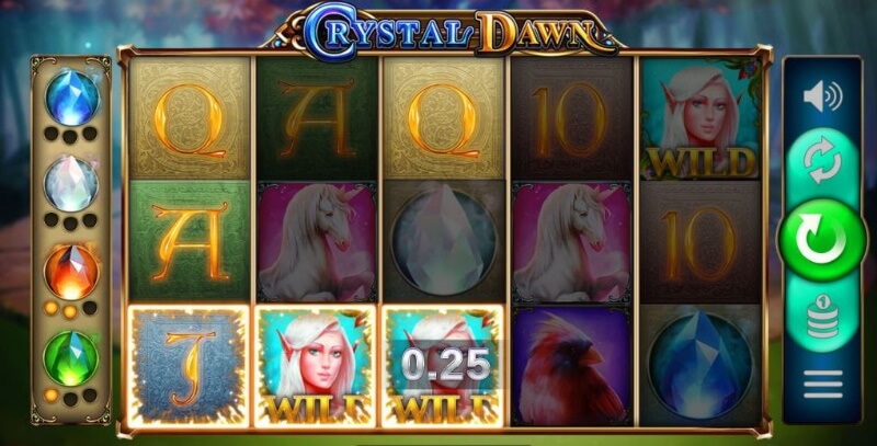 Crystal dawn videoslot microgaming