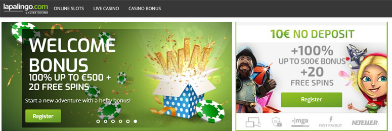 Welkomstbonus Lapalingo Casino