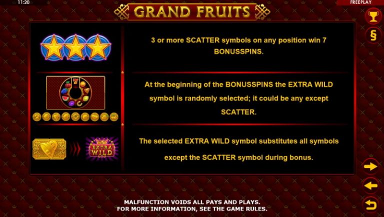 Grand Fruits features