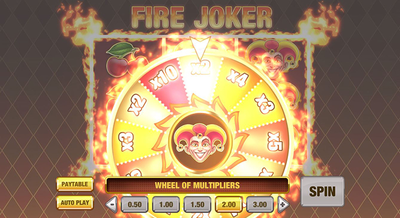 fire joker wheel of multipliers