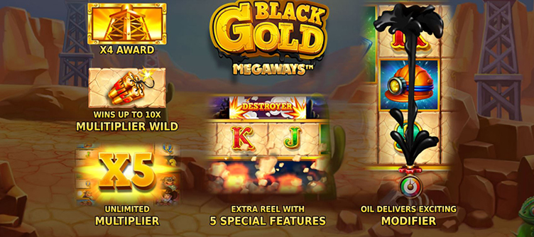 black gold megaways features