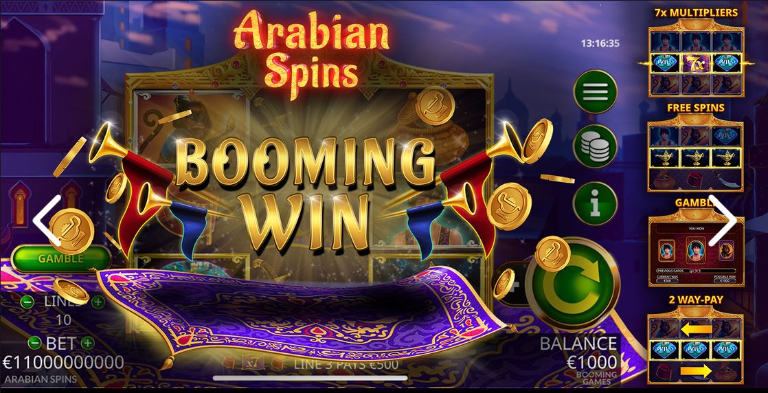 Arabian Spins Booming Games