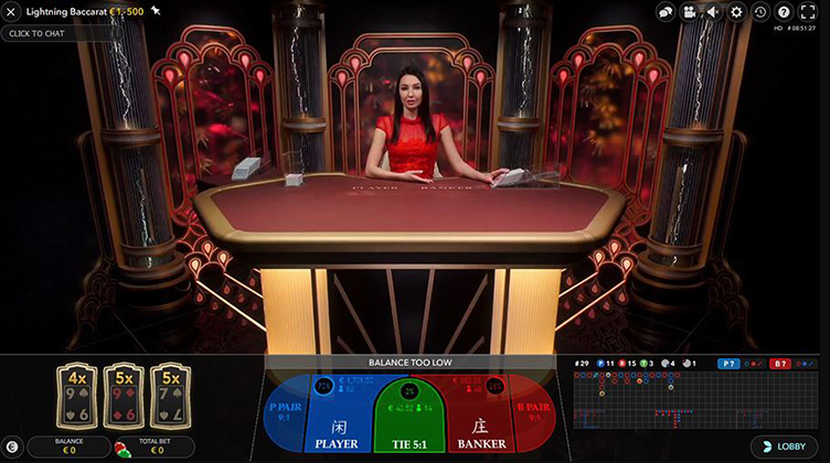 Lightning baccarat live dealer