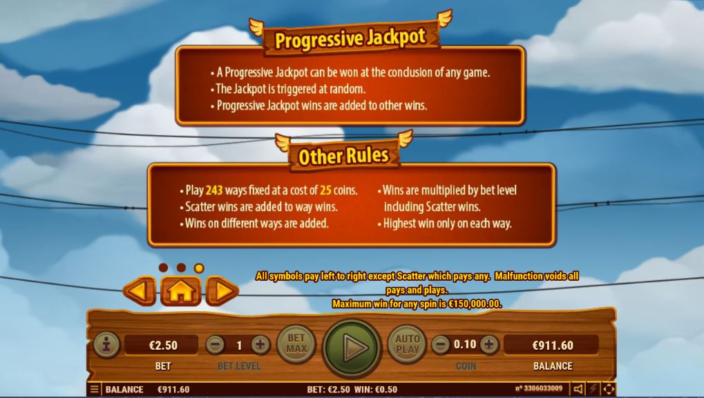 ruffled up progressive jackpot