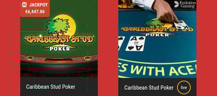Caribbean Stud Poker Live Online