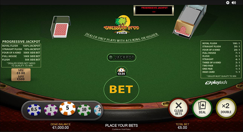 Caribbean Stud Poker online