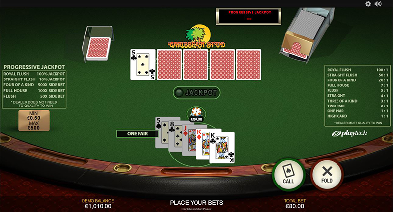 caribbean stud poker online kings