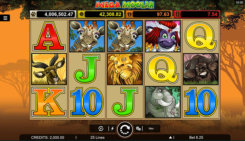 mega moolah progressive jackpot microgaming