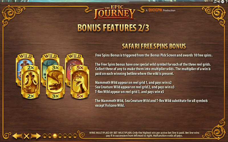 the epic journey bonus features