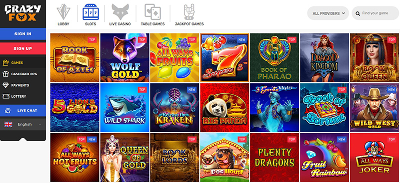 crazy fox casino slots