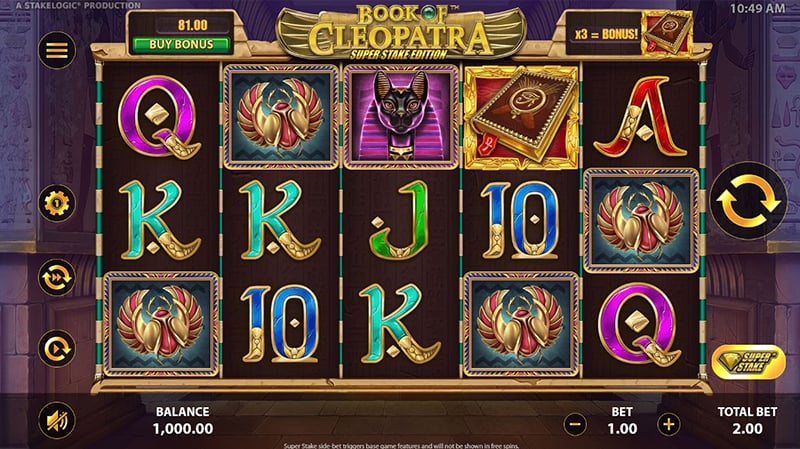 Book of Cleopatra Super Stake Edition videoslot