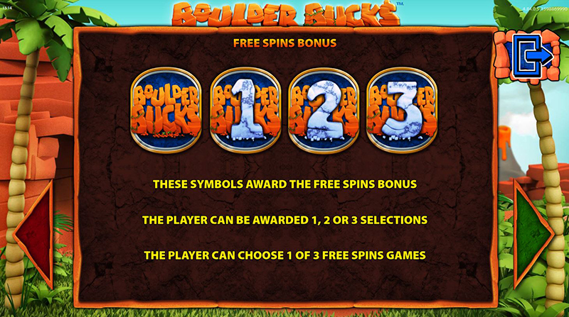 Boulder Bucks free spins bonus