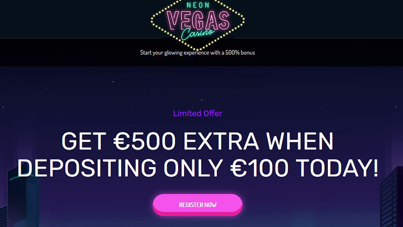 Deposit bonus NeonVegas Casino