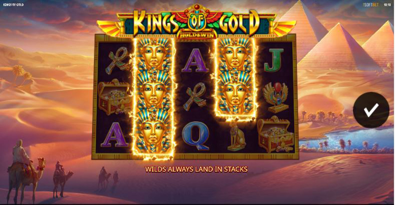 Kings of Gold stacked wild