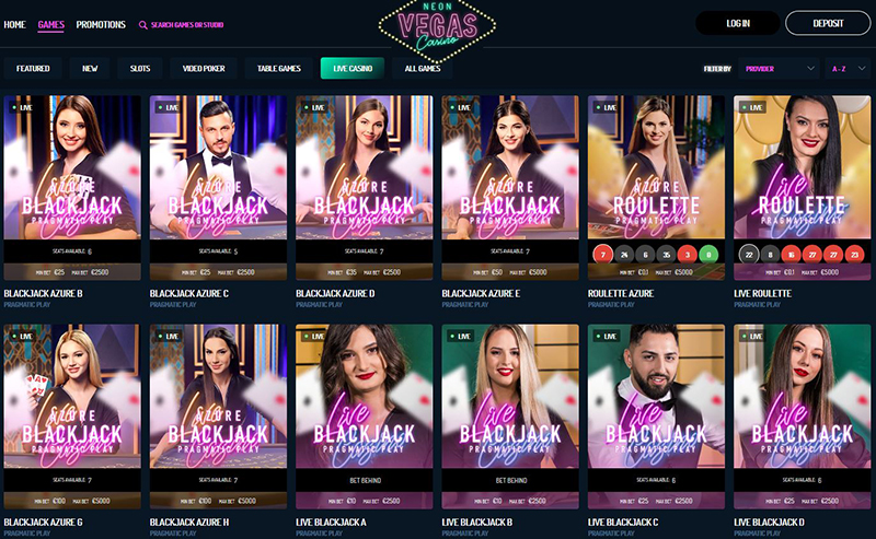 Live Casino NeonVegas Casino