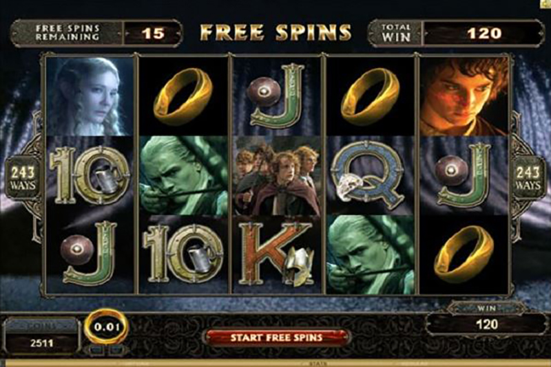 Lord of the Rings free spins