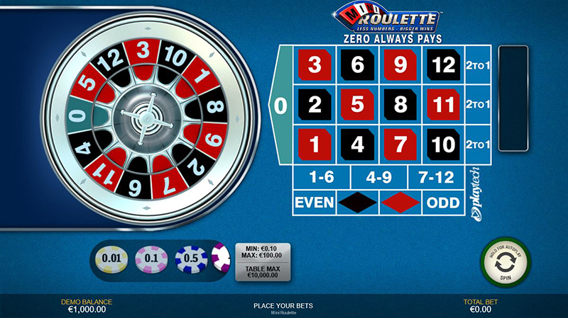 Mini Roulette online Playtech