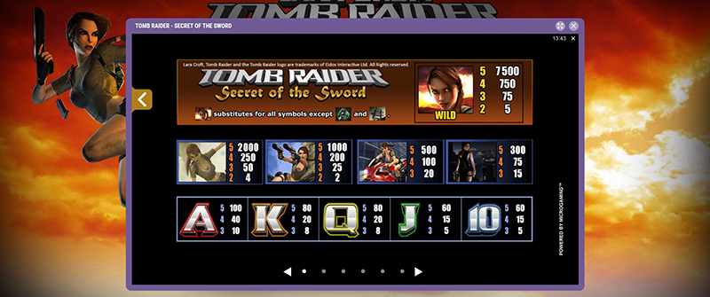 Tomb Raider Secret of the Sword symbols