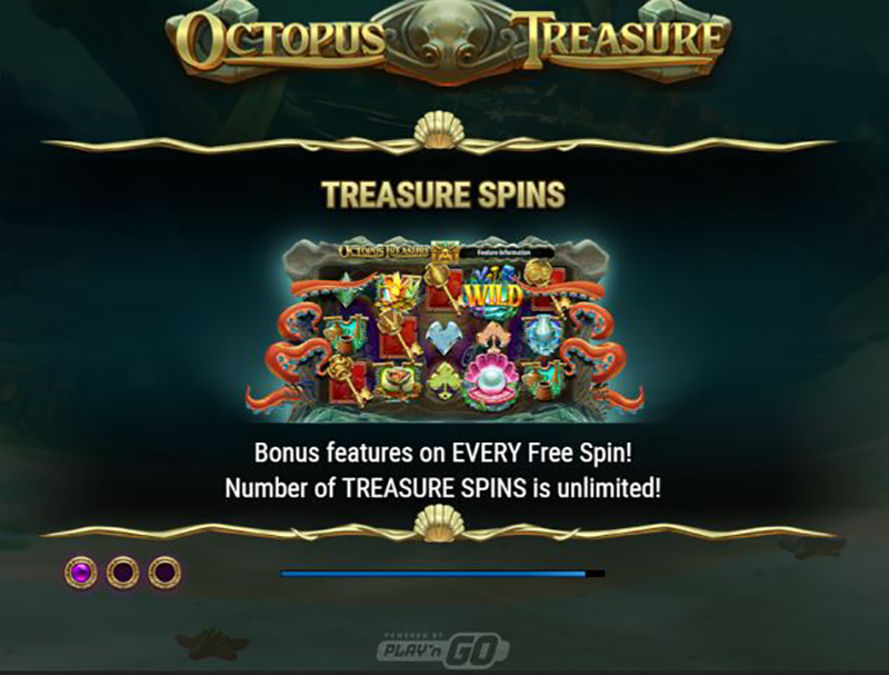 octopus treasure treasure spins