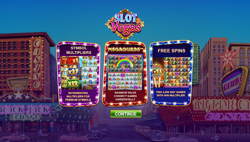 Slot Vegas Megaquads feature