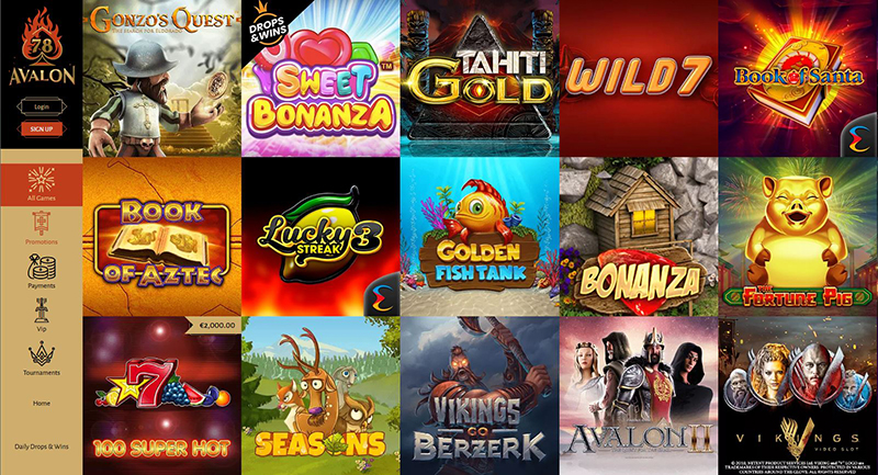 Avalon78 Casino casino games