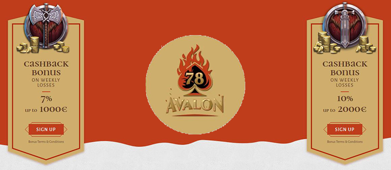 Cashback bonuses Avalon78 Casino