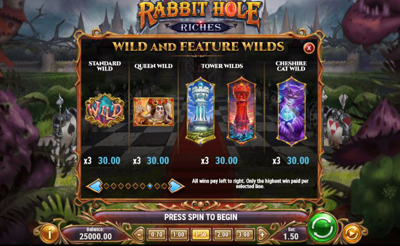 Rabbit Hole Riches symbols