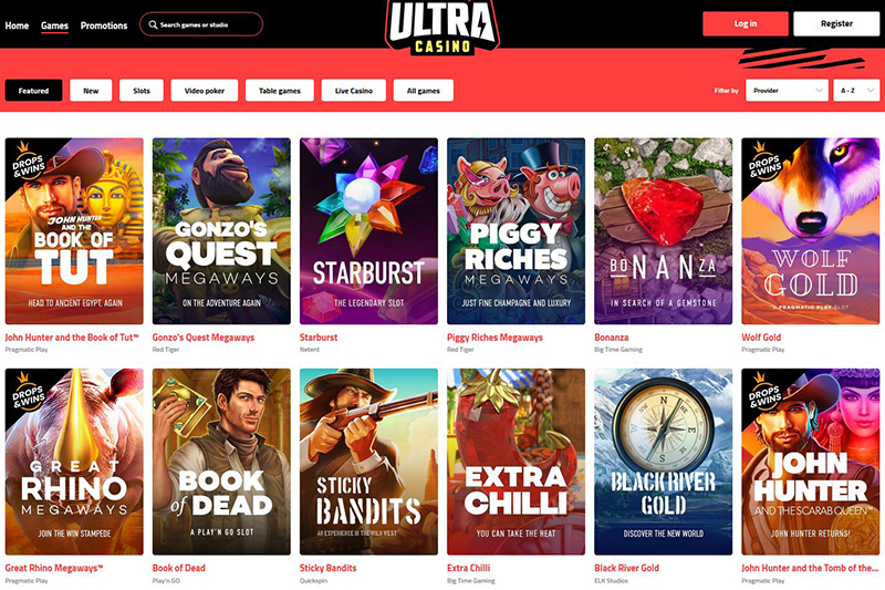 ultra casino games