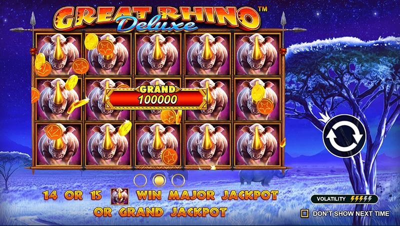 Great Rhino Deluxe jackpot