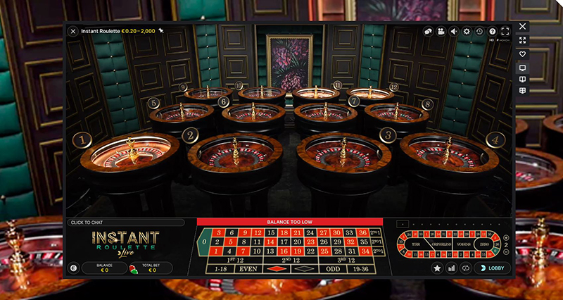 Live Instant Roulette Evolution Gaming BetAmo