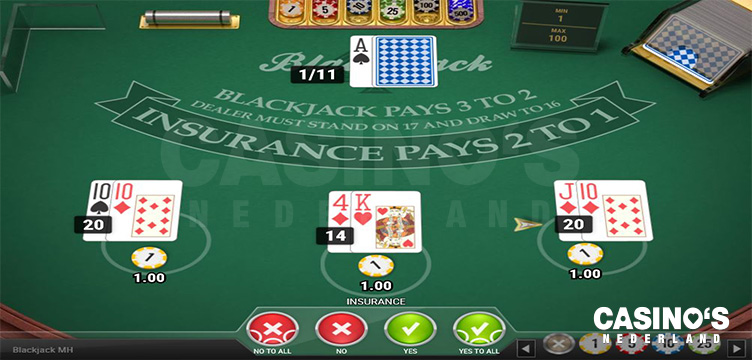 Online Blackjack insurance soft 17