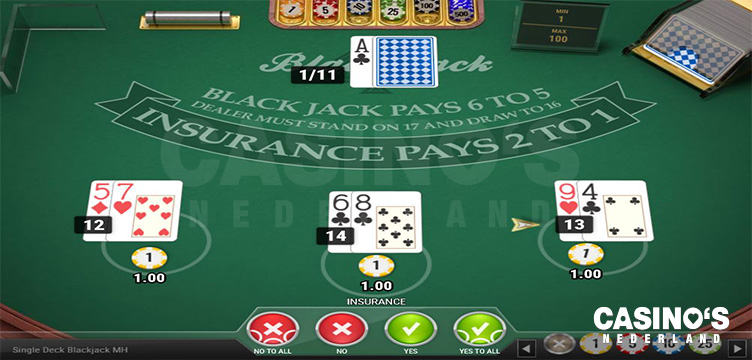 Online Single Deck Blackjack