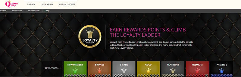 Queen Play Casino loyalty program