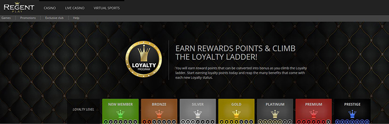 Regent Play Casino loyalty program
