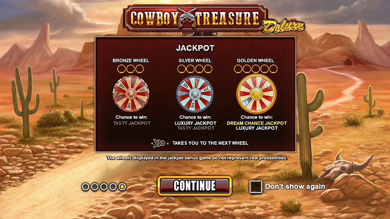 Cowboy Treasure Deluxe jackpot