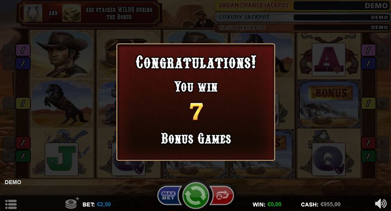 Cowboy Treasure Deluxe scatters bonus