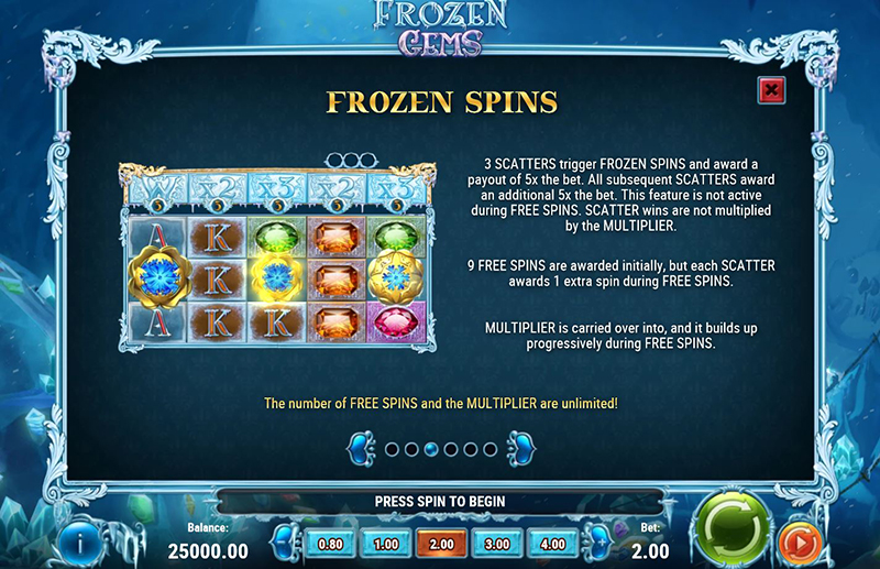 Frozen Gems scatters